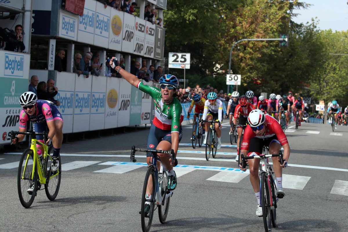 Marta Bastianelli vince il GP Bruno Beghelli femminile 2019 (foto BattiniPhoto)