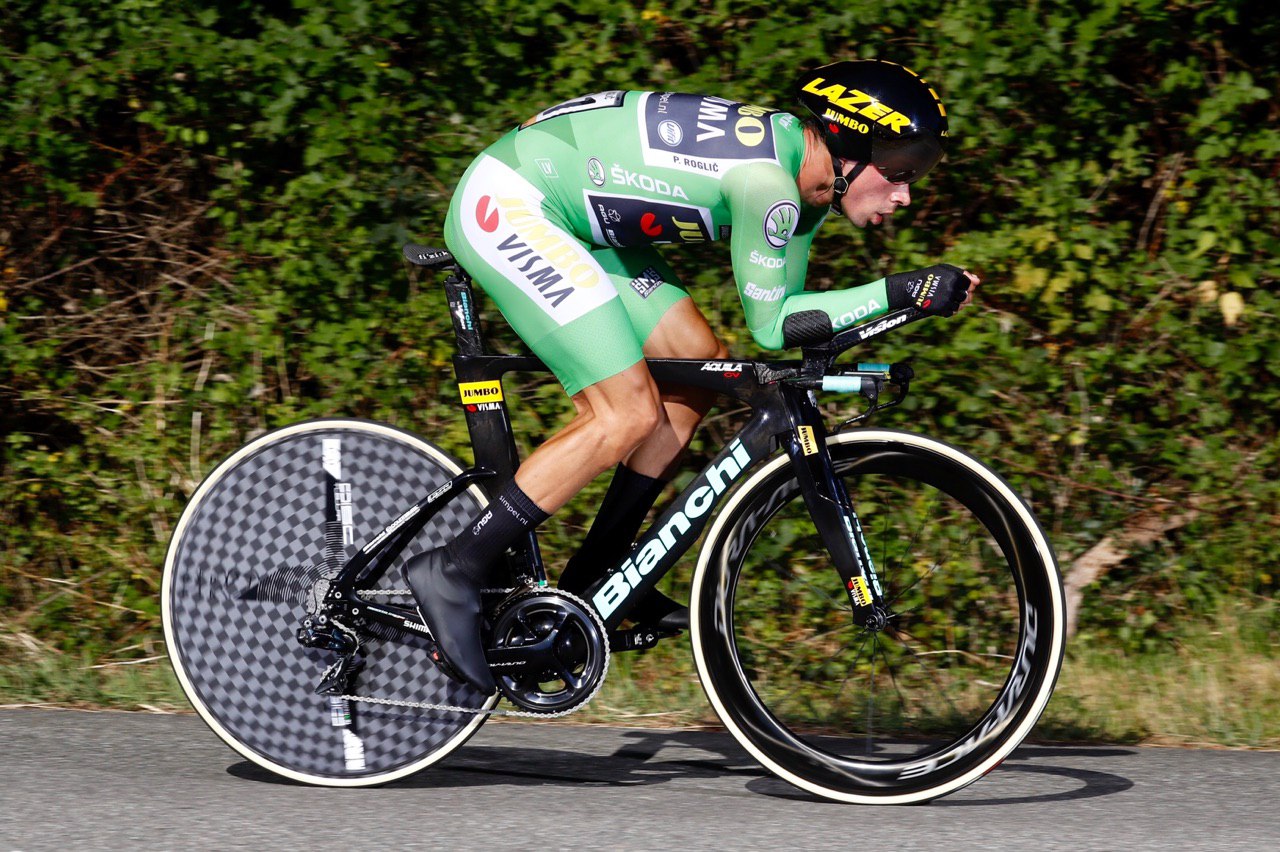 Primoz Roglic vince la decima tappa a cronometro della Vuelta a Espana (foto Unipublic / Photogomez Sport)