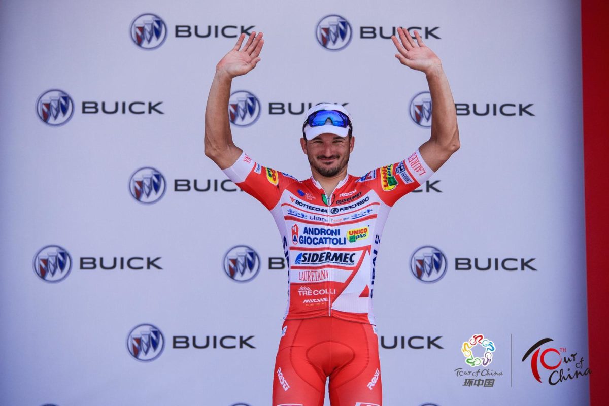 Marco Benfatto vincitore della prima tappa del Tour of China II