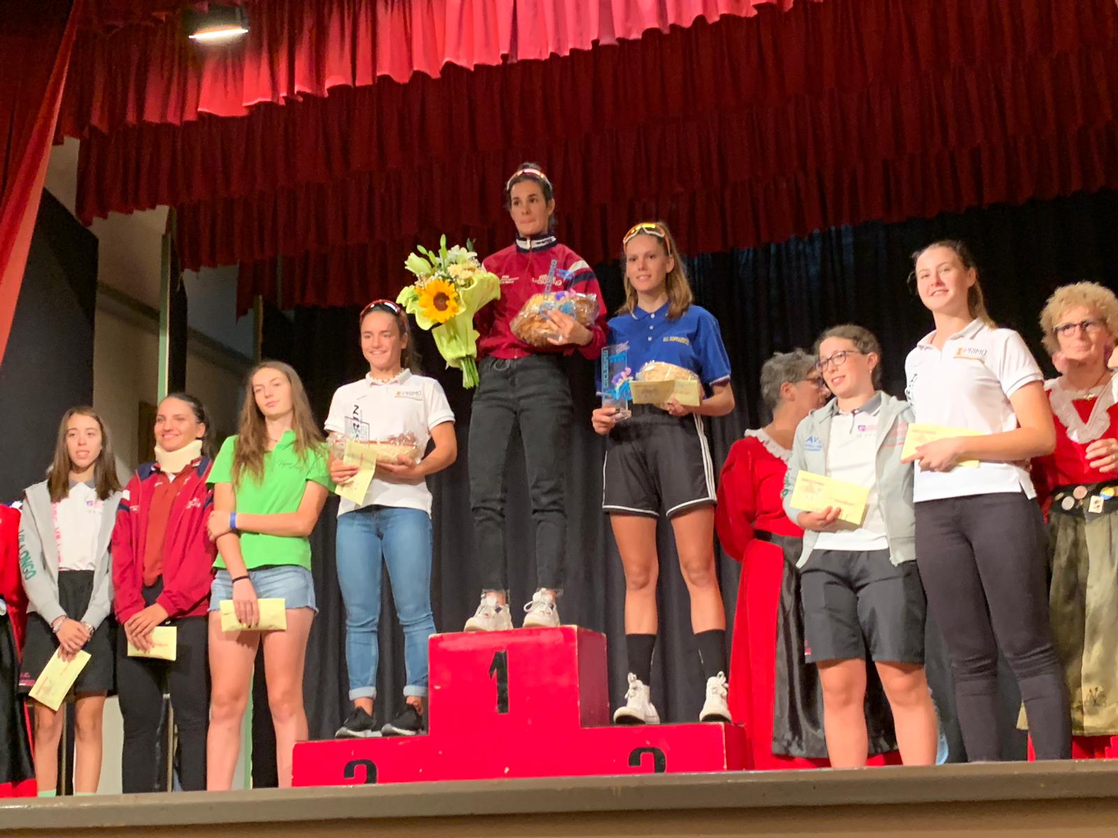 Il podio Donne Allieve del 1° Trofeo Santuario Madonna del Boden