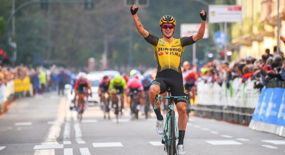 Primoz Roglic vince la Tre Valli Varesine 2019 (foto Cor Vos/Team Jumbo Visma)