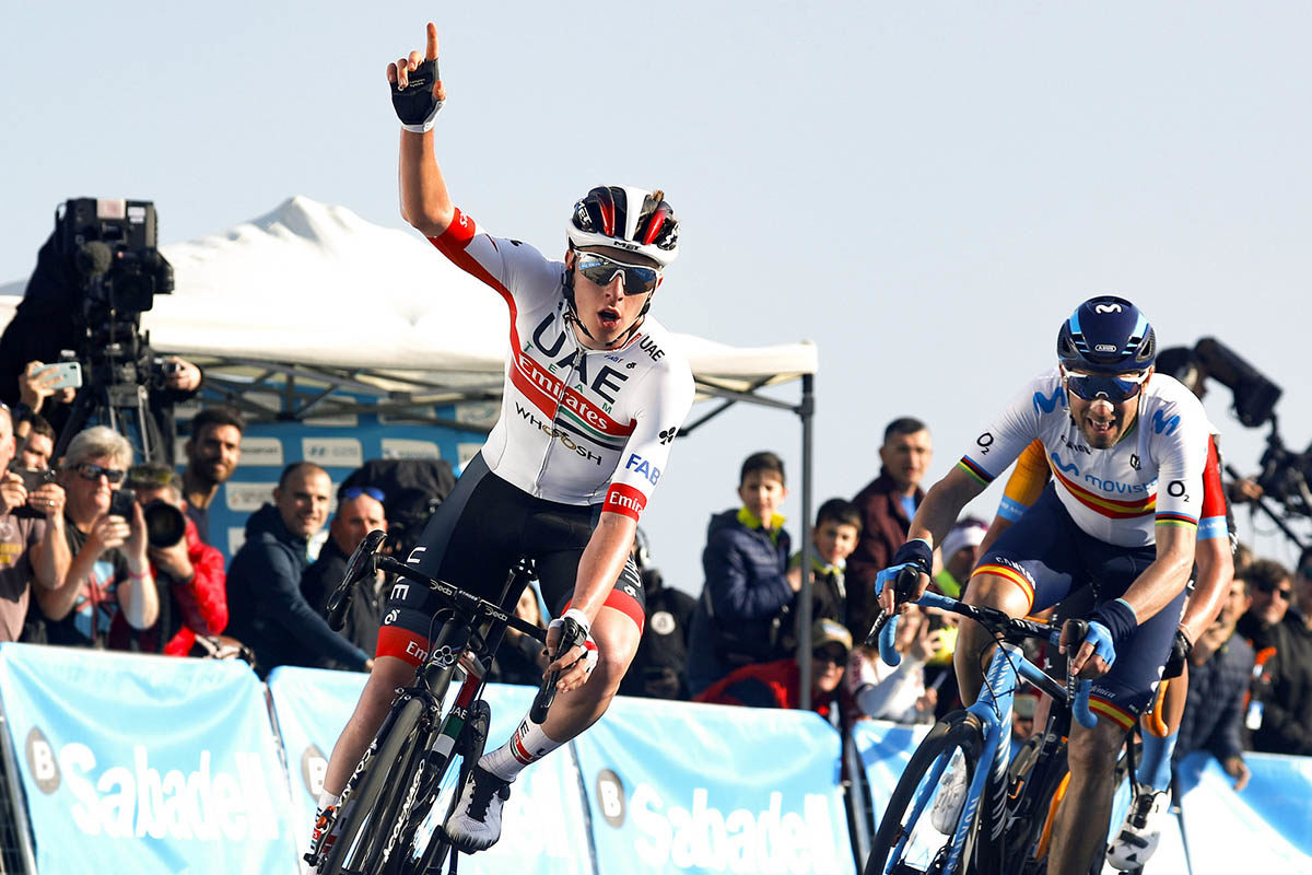 Tadej Pogacar vince la seconda tappa della Volta a la Comunitat Valenciana 2020 (foto BettiniPhoto)