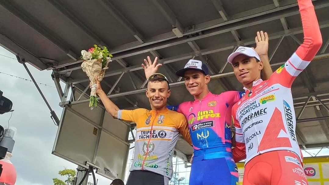 Il podio dell'ultima tappa della Vuelta al Tachira 2020