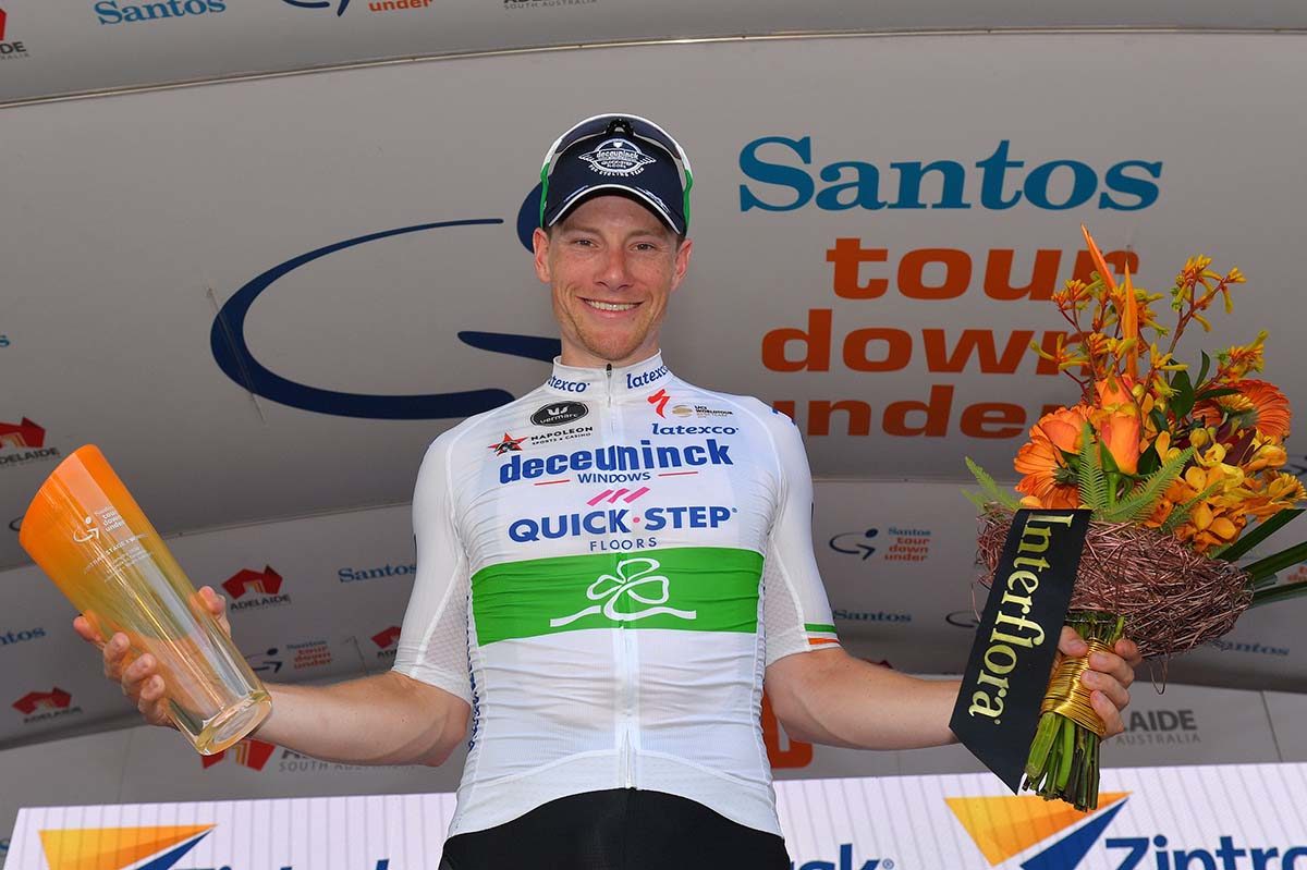 Sam Bennett vincitore della prima tappa del Santos Tour Down Under 2020 (foto Tim de Waele/Getty Images)