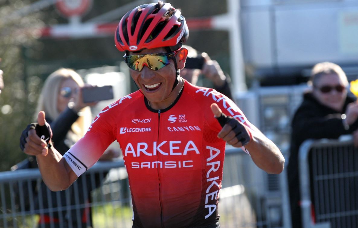 Nairo Quintana vince la seconda tappa del Tour des Alpes Maritimes et du Var (foto Team Arkea-Samsic/BettiniPhoto)