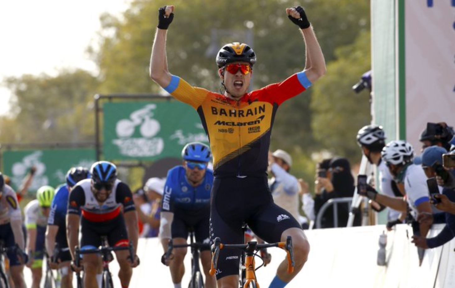 Phil Bauhaus vince la terza tappa del Saudi Tour 2020 (foto BettiniPhoto)