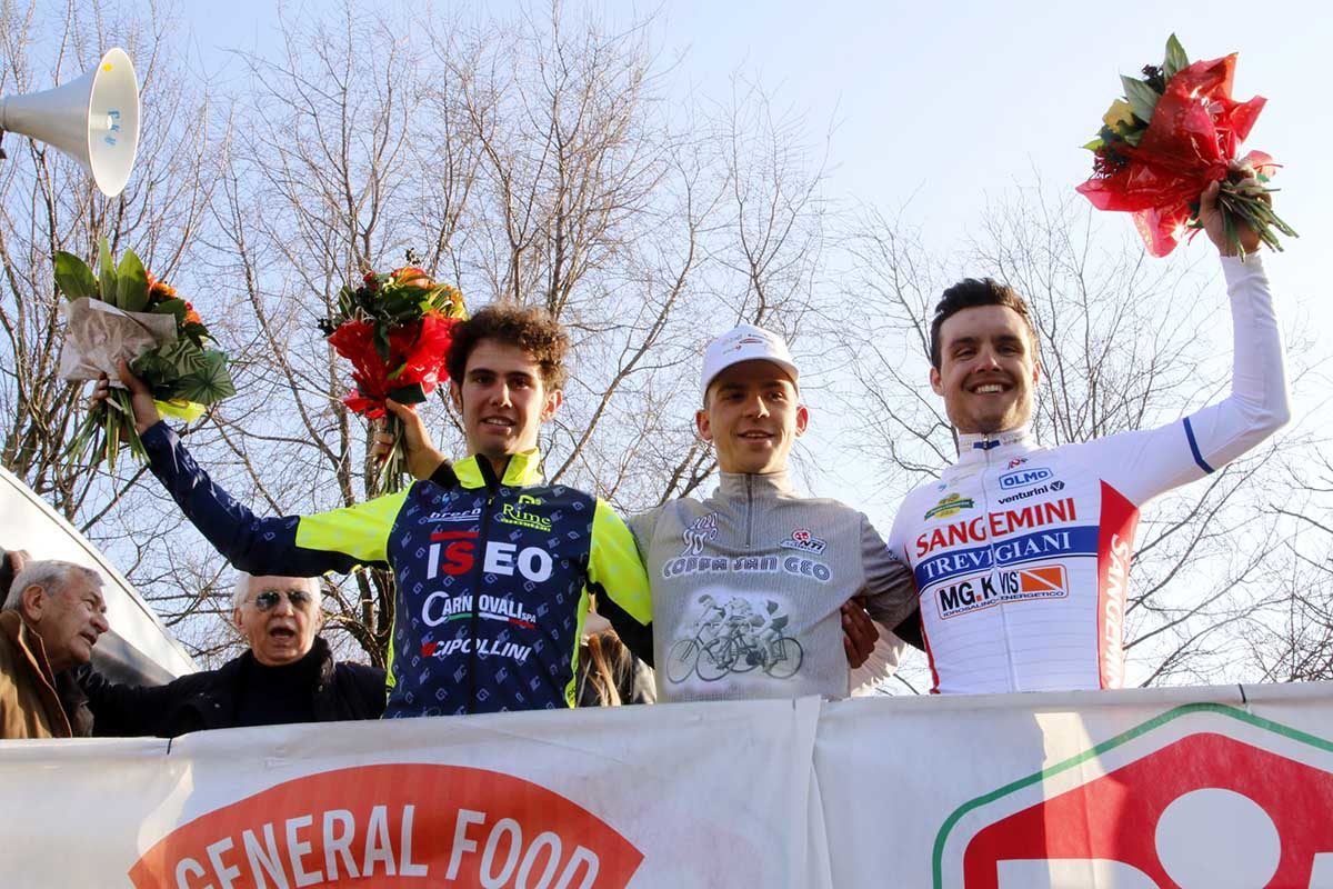 Il podio della Coppa San Geo 2020 (foto Photobicicailotto)
