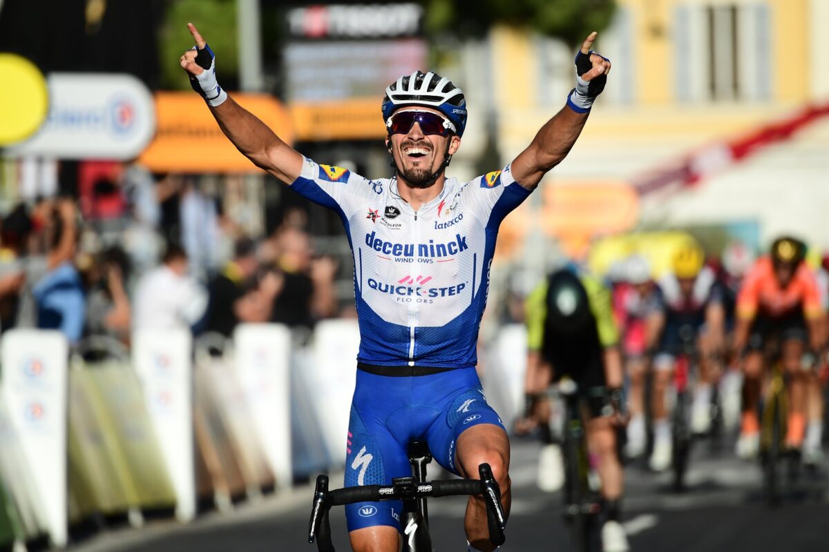 Julian Alaphilippe vince la seconda tappa del Tour de France 2020 (foto foto A.S.O. / A.Broadway)