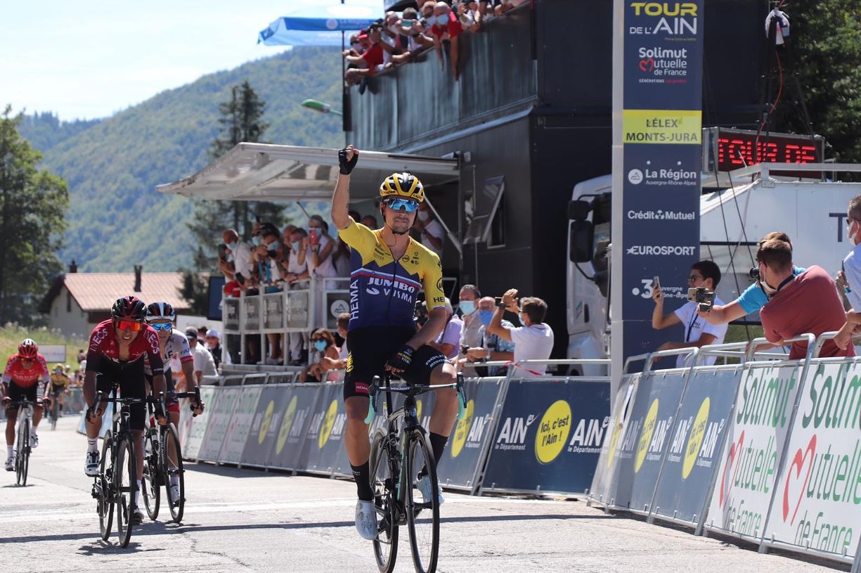 Primoz Roglic vince la seconda tappa del Tour de l'Ain (foto @tourdel'ain)