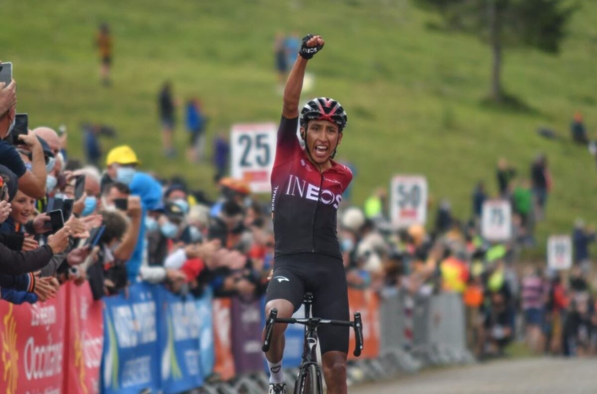 Egan Bernal vince la terza tappa della Route d'Occitanie 2020 (foto @RouteOccitanie)