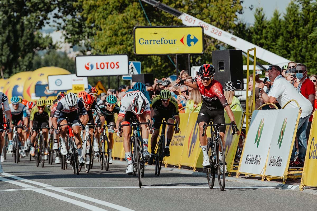Richard_Carapaz vince la terza tappa del Tour de Pologne 2020 (foto Szymon Gruchalski)