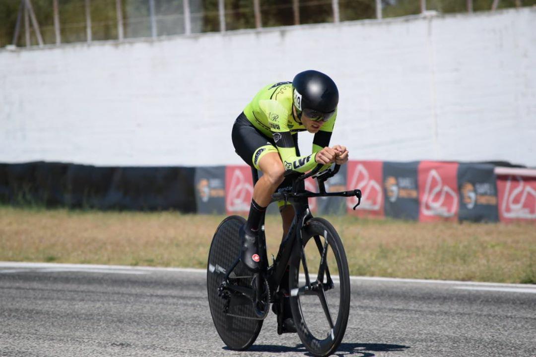 Gianmarco Garofoli in azione nella crono all'Autodromo del Levante