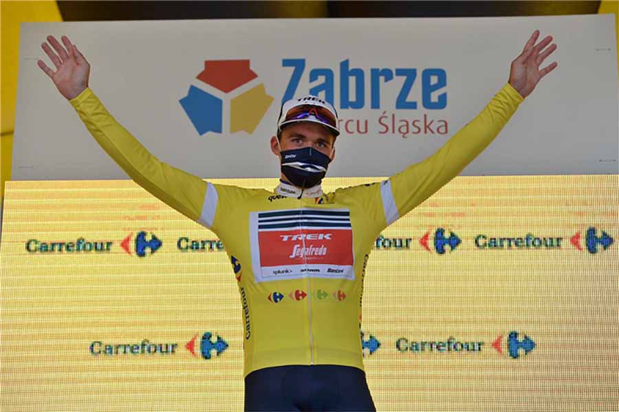 Mads Pedersen leader del Tour de Pologne dopo la vittoria nella seconda tappa