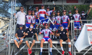 Festa della Work Service Romagnano a Pieve di Toppo per la vittoria di Germani (foto Scanferla)