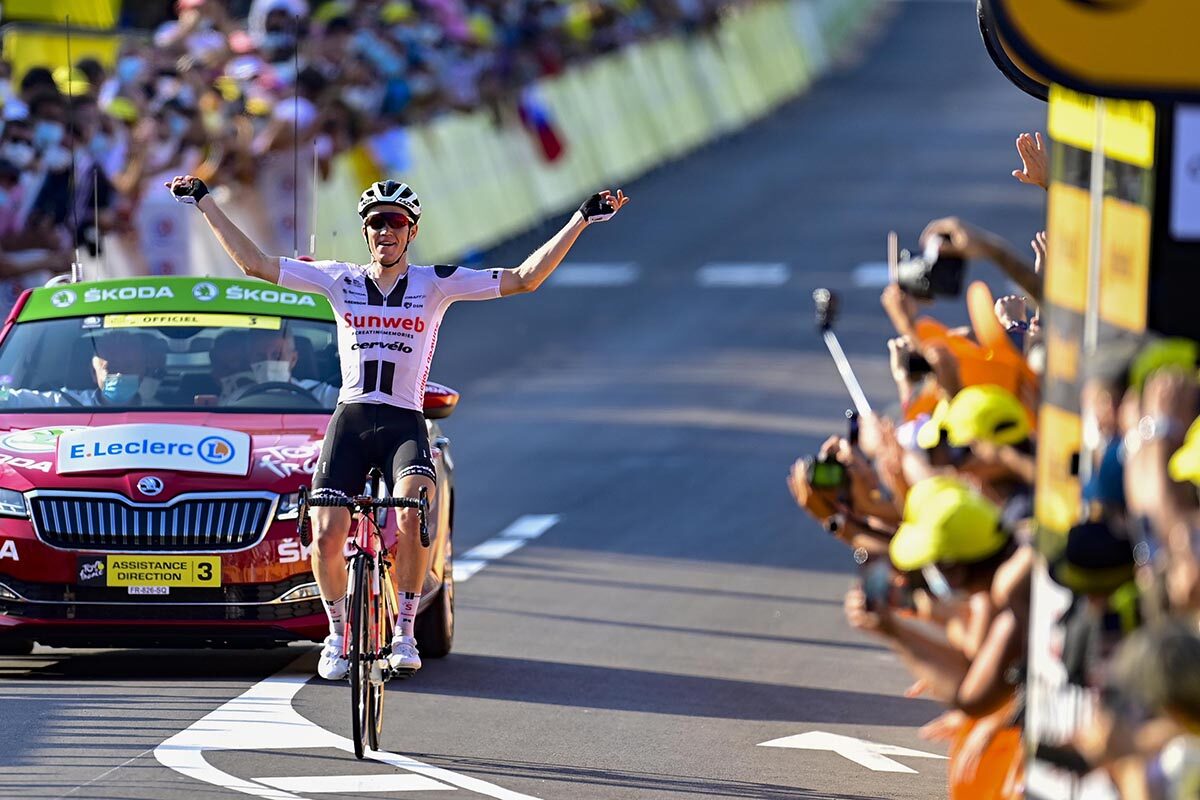 Soren Kragh Andersen vince la 19esima tappa del Tour de France (foto PdV/PN/Cor Vos)
