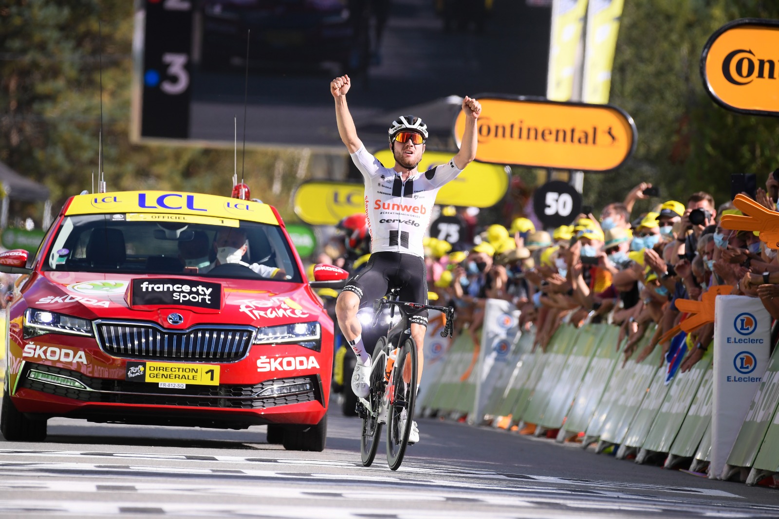 Marc Hirschi vince la dodicesima tappa del Tour de France (foto PresseSports/Bernard Papon)