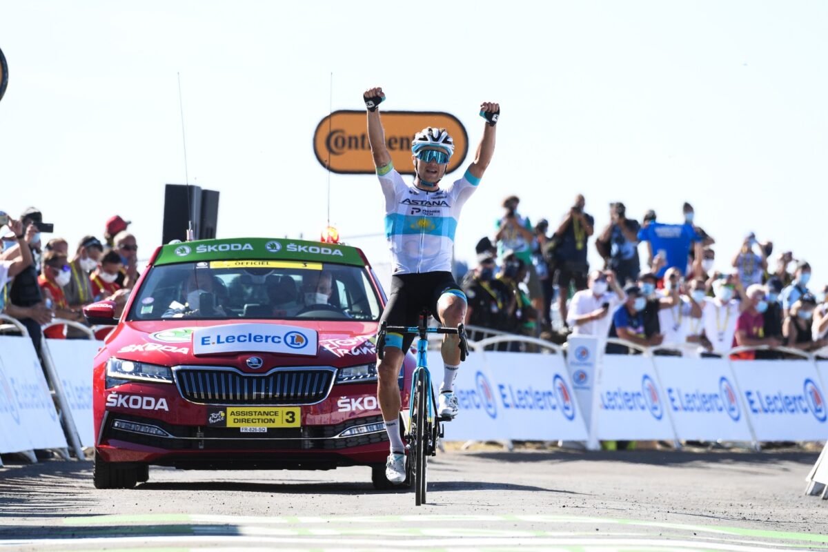 Alexey Lutsenko vince la sesta tappa del Tour de France 2020 (foto ASO)