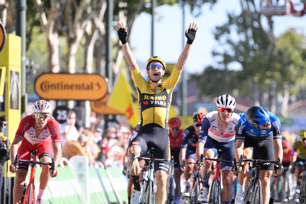 Wout Van Aert vince la settima tappa del Tour de France (foto A.S.O./Presse Sports)