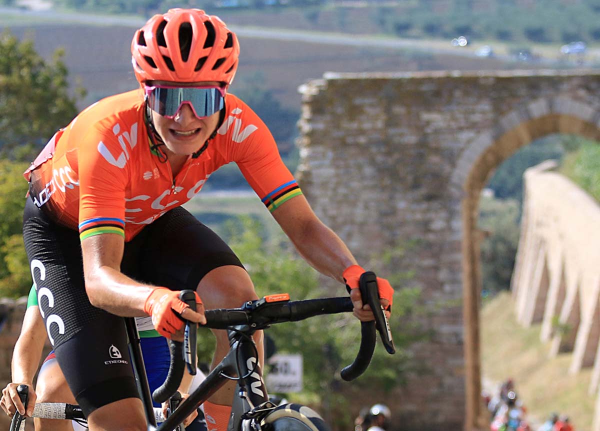 Marianne Vos vince ad Assisi la terza tappa del Giro Rosa (foto F. Ossola)