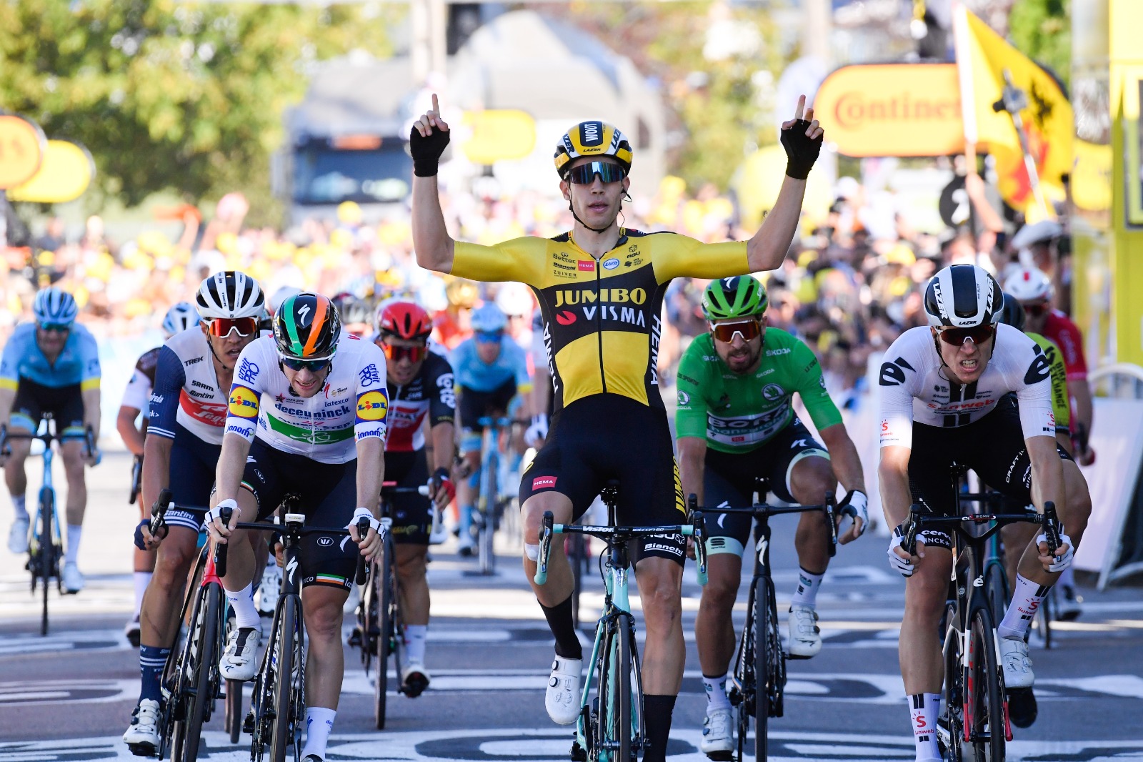 Wout Van Aert vince la quinta tappa del Tour de France 2020 (foto A.S.O. / A.Broadway)
