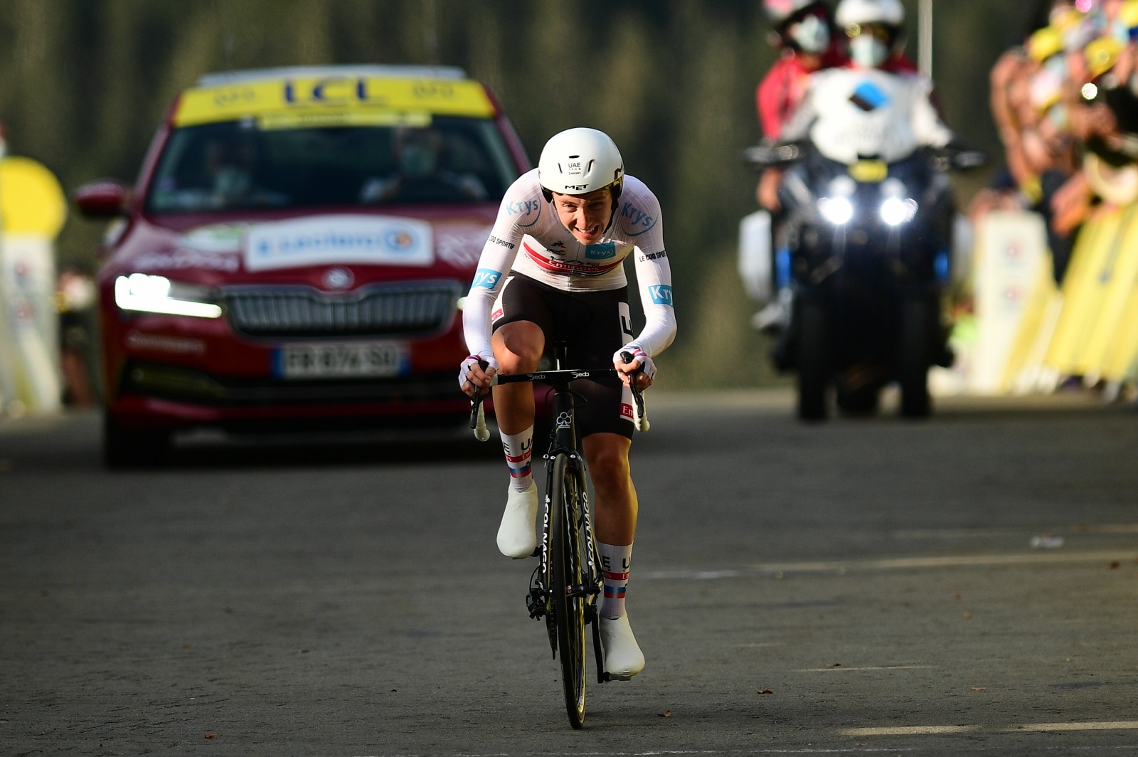 Tadaj Pogacar vince a La Planche de Belles Filles e fa suo il Tour de France 2020 (foto A.S.O. / Alex Broadway)