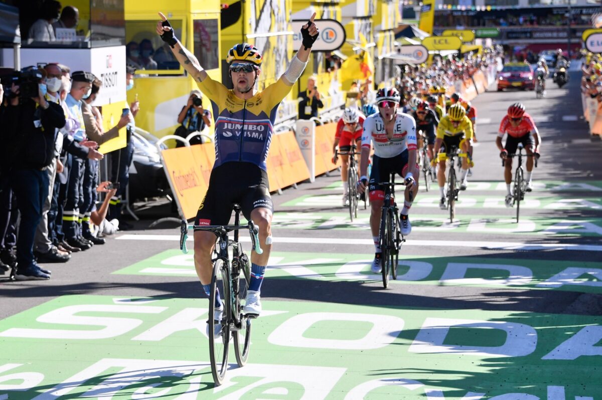 Primoz Roglic vince la quarta tappa del Tour de France 2020 (foto ASO)