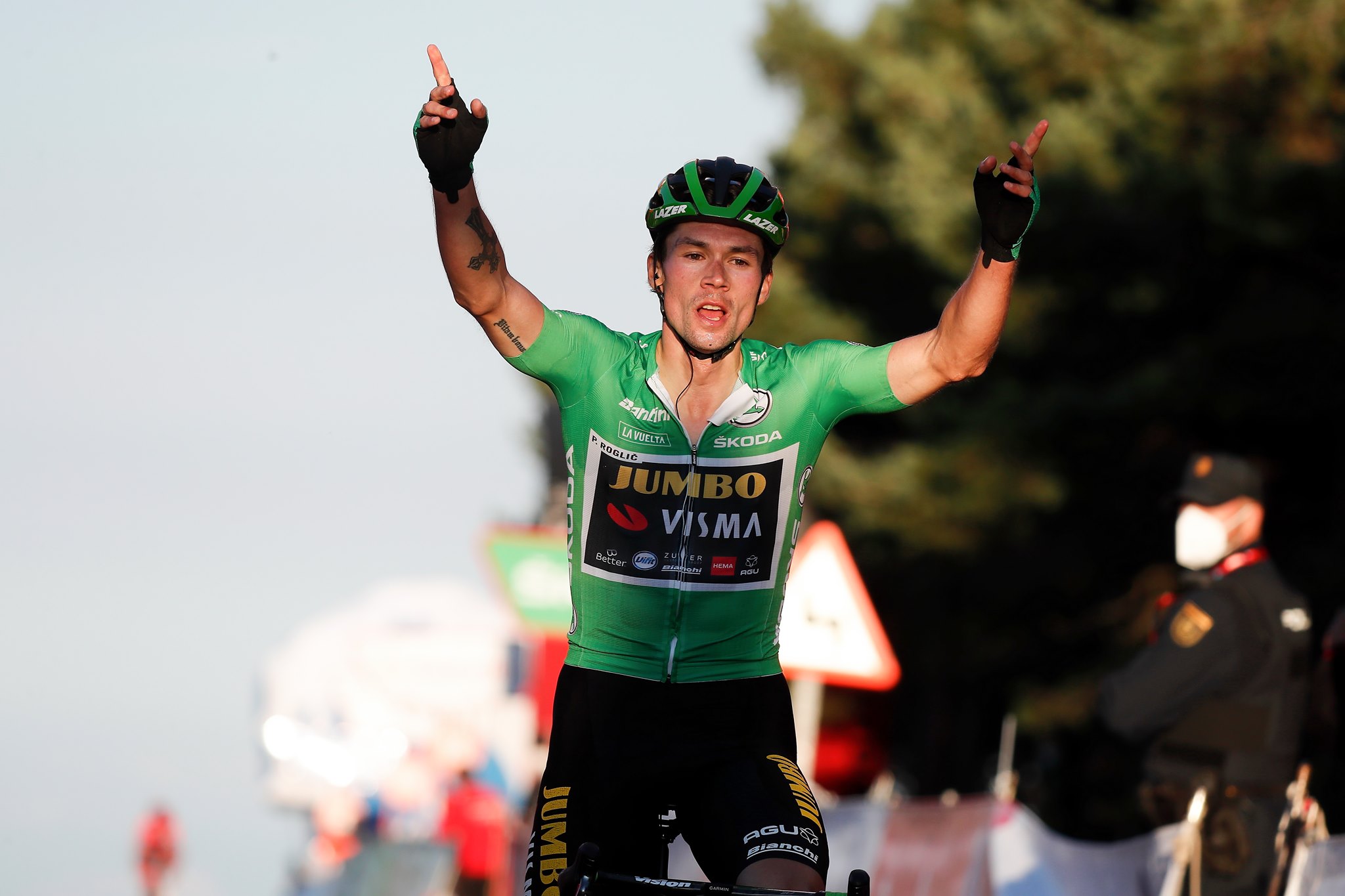 Primoz Roglic vince l'ottava tappa della Vuelta a Espana 2020 (foto Photo Gomez Sport)