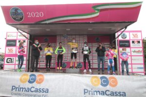 Andreas Leknessund vincitore sul podio finale del Giro del Friuli 2020 (foto Bolgan)