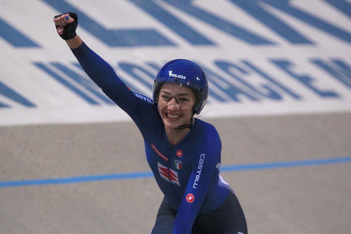 Martina Fidanza vince l'Europeo Scratch a Fiorenzuola (foto Fabiano Ghilardi)