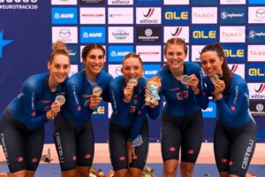 Azzurre argento all'Europeo Inseguimento a squadre Elite di Plovdiv (foto UEC/BettiniPhoto)