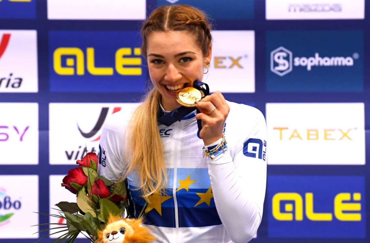 Martina Fidanza vince il Campionato Europeo Scratch Donne Elite a Plovdiv (foto BettiniPhoto)