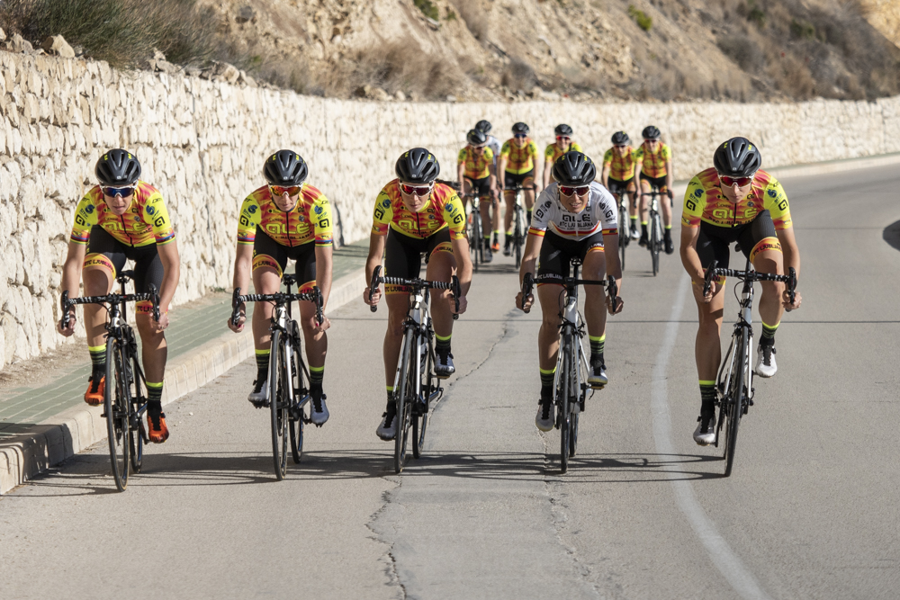 Il team Alé BTC Ljubljana 2021 in allenamento in Spagna (foto Paolo Codeluppi - cpstudio.net)