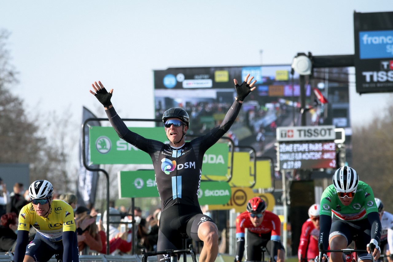 Cees Bol vince la seconda tappa della Parigi-Nizza (foto A.S.O. / Fabien Boukla)