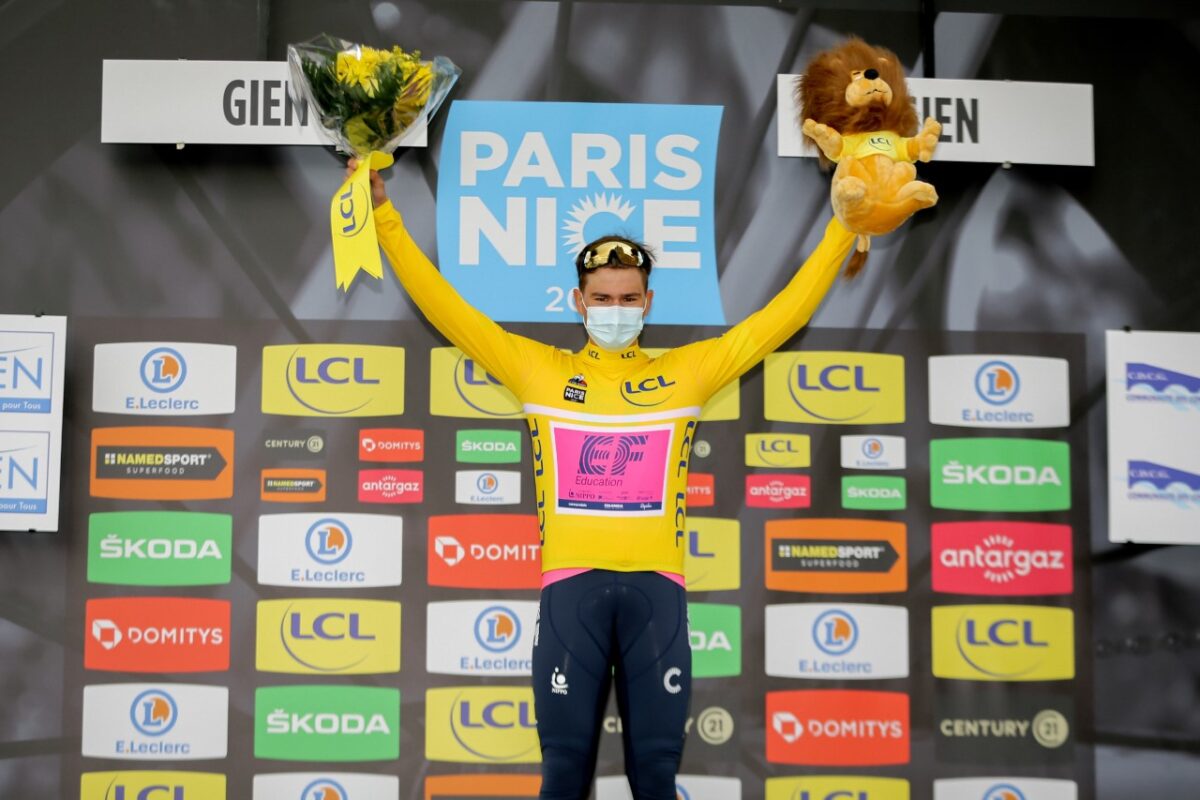 Stefan Bissegger vince la terza tappa a cronometro della Parigi-Nizza 2021 e diventa leader della maglia gialla (foto ASO / F. Boukla)