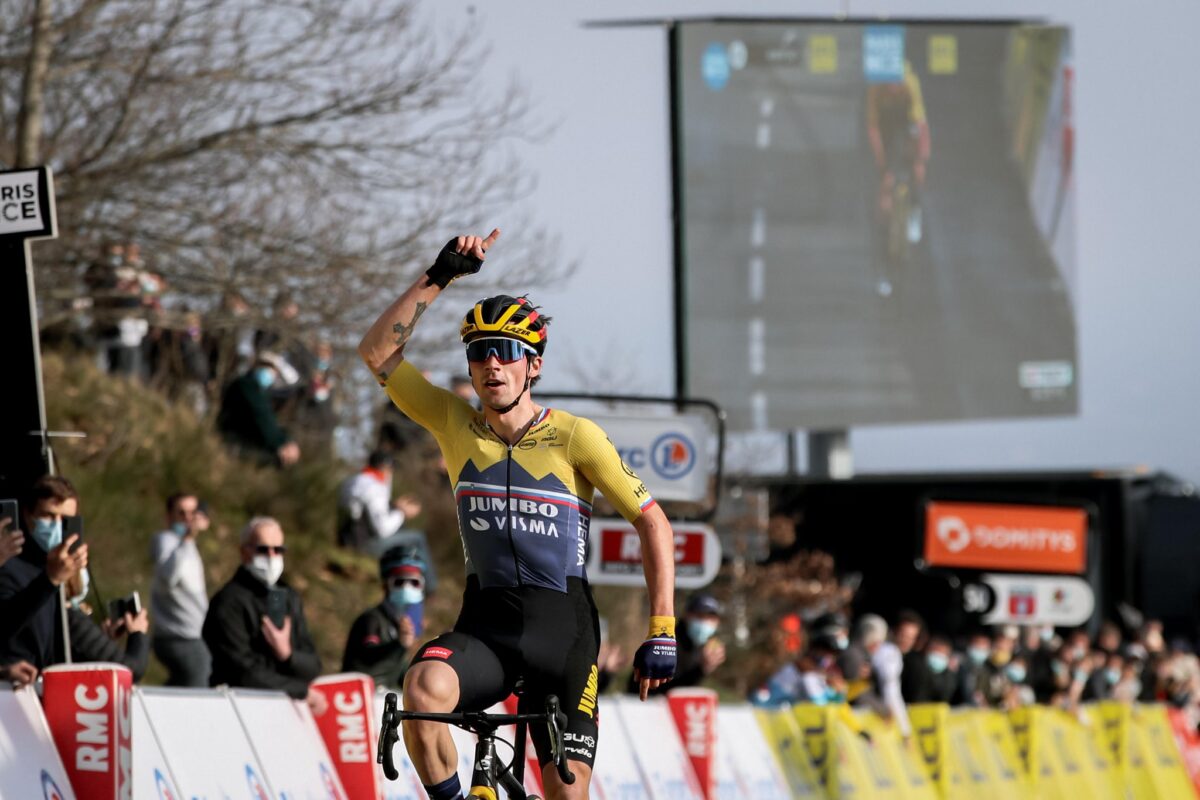 Primoz Roglic vince la quarta tappa della Parigi-Nizza 2021 (foto ASO / F. Boukla)