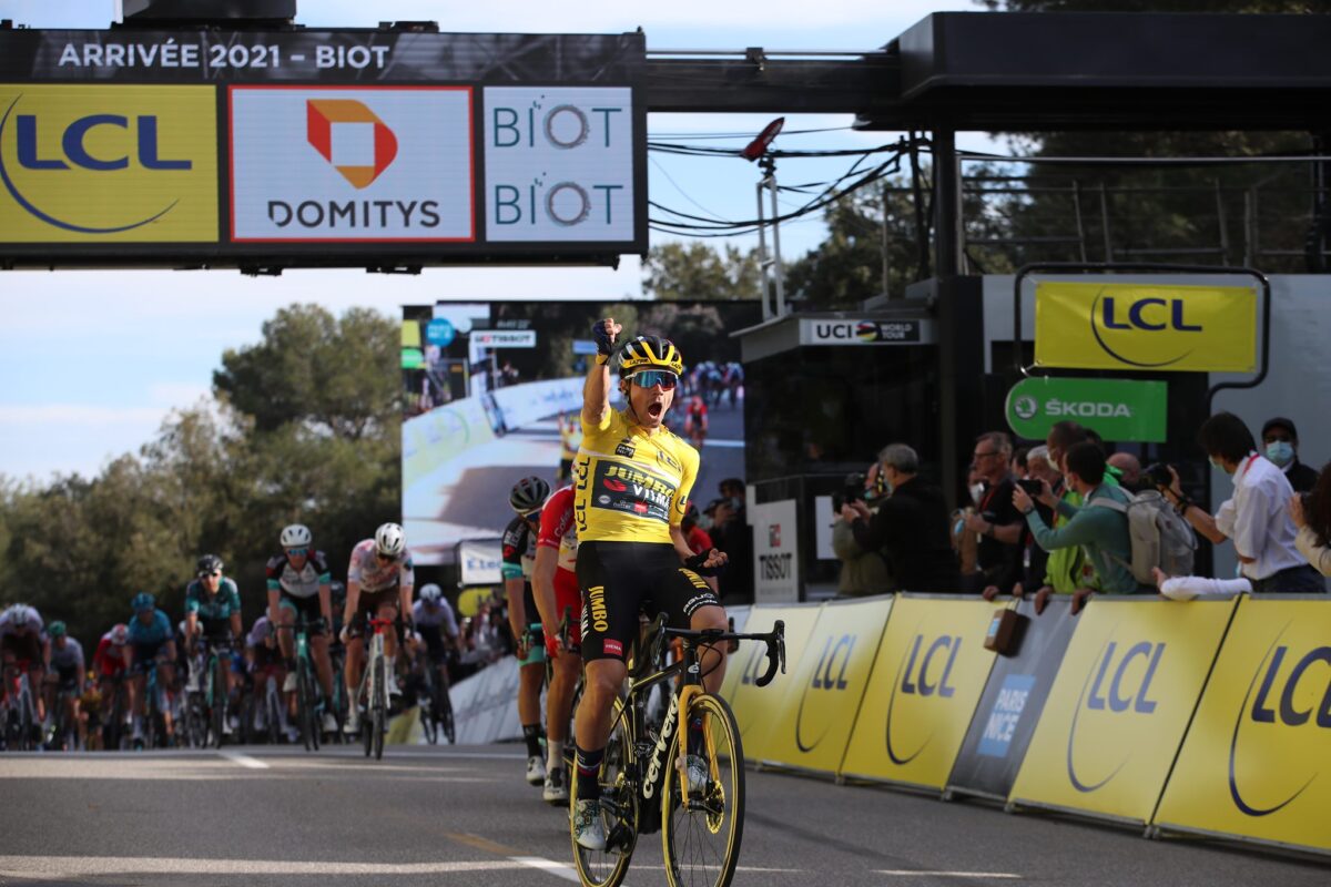 Primoz Roglic vince la sesta tappa della Parigi-Nizza 2021 (foto ASO - F. Boukla)