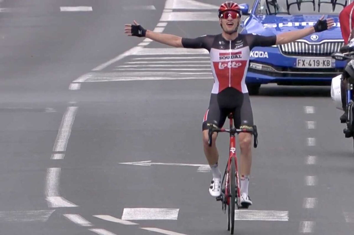 Brent Van Moer vince la prima tappa del Giro del Delfinato
