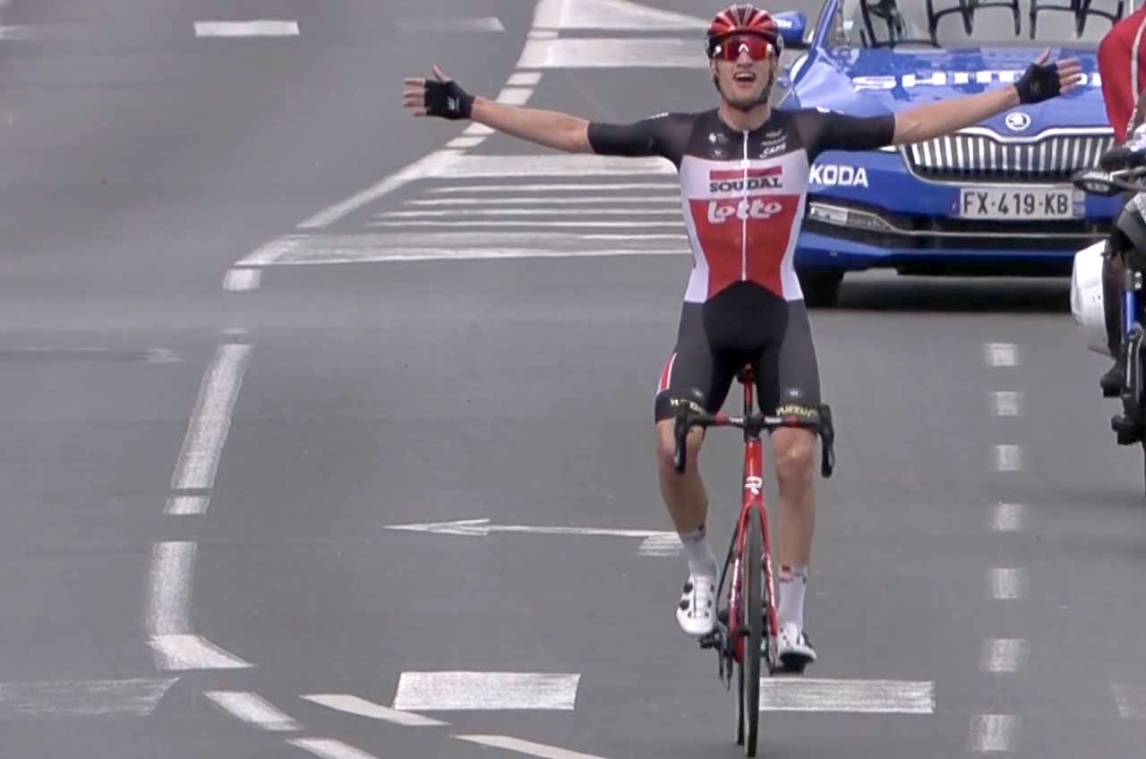 Brent Van Moer vince la prima tappa del Giro del Delfinato