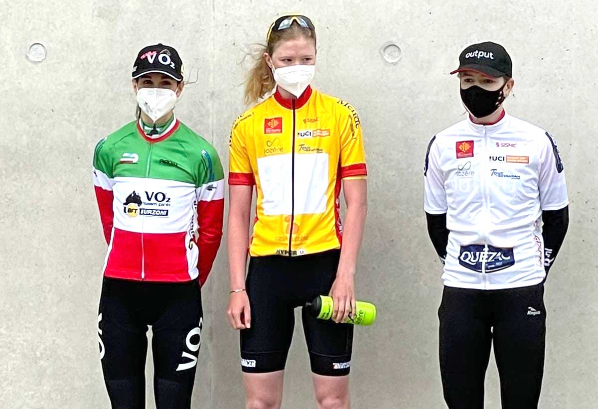 Il podio finale del Tour du Gévaudan Occitanie femmes 2021