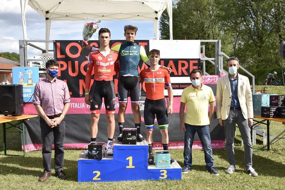 Podio della cronometro Juniores di Cotignola