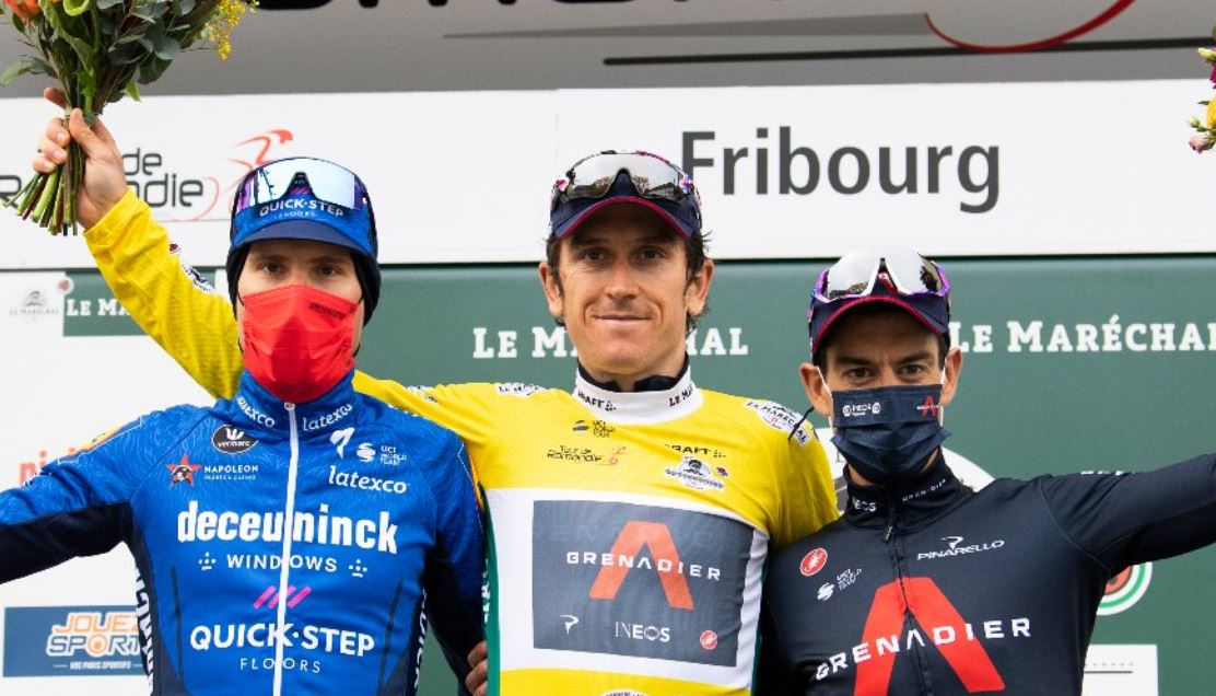 Il podio finale del Tour de Romandie 2021
