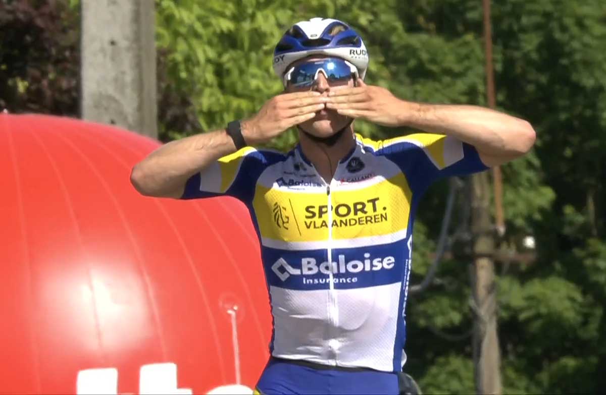 Robbe Ghys vince la prima tappa del Baloise Belgium Tour 2021