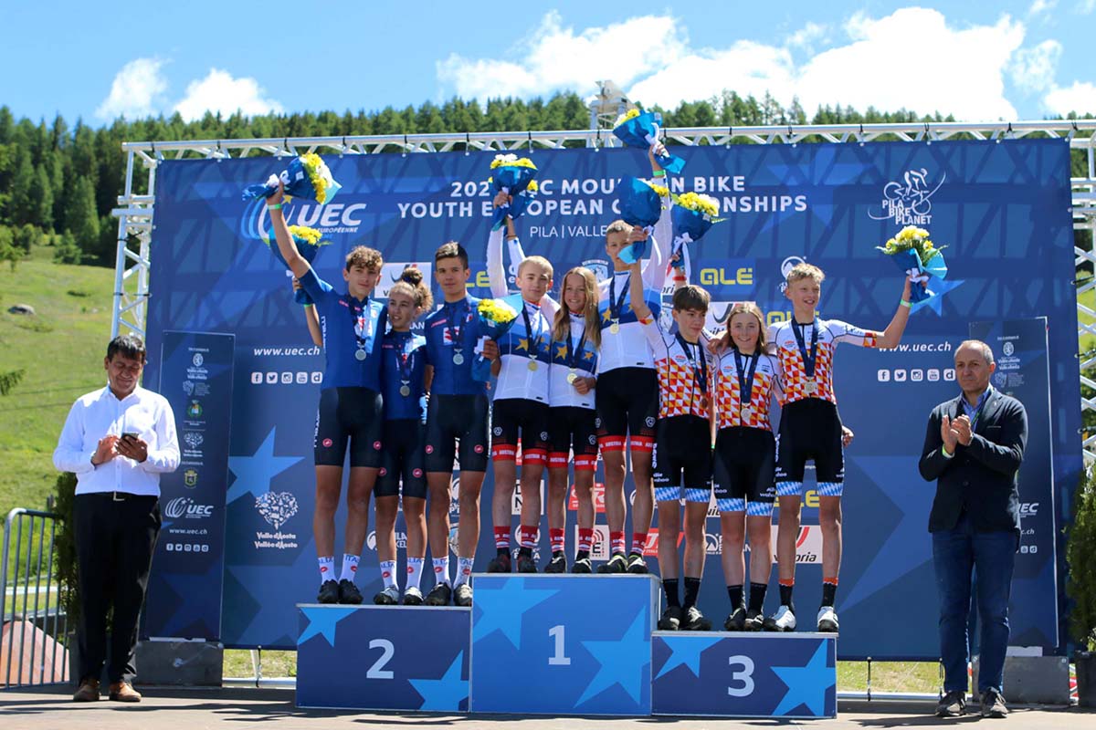 Campionati Europei Giovanili MTB, il podio del Team Realay U15
