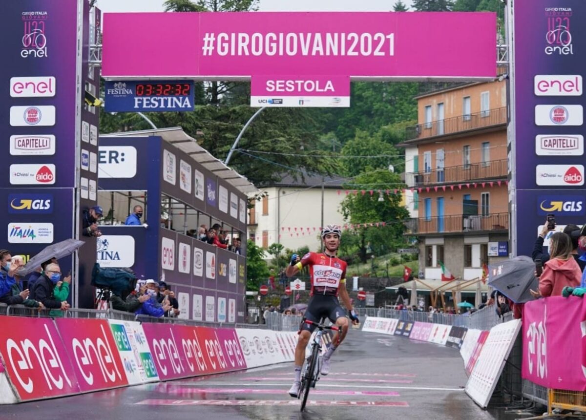 Juan Ayuso vince a Sestola la quinta tappa del Giro d'Italia Under 23 2021 (foto Isolapress)