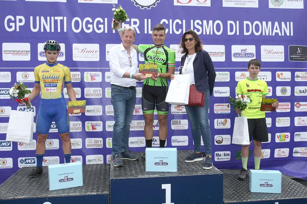 Il podio Allievi di Monza (foto Soncini)