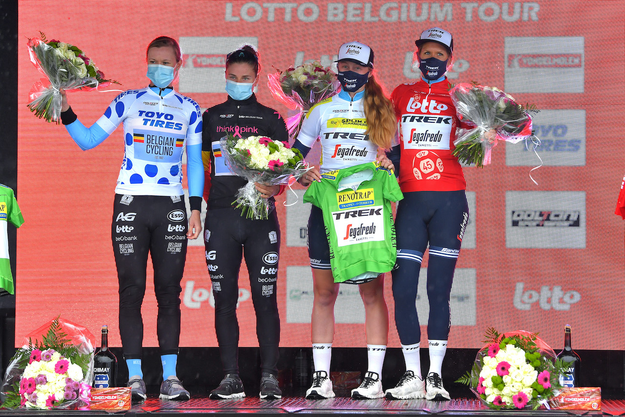 Le maglie dopo il prologo del Lotto Belgium Tour 2021 (foto Getty Images)