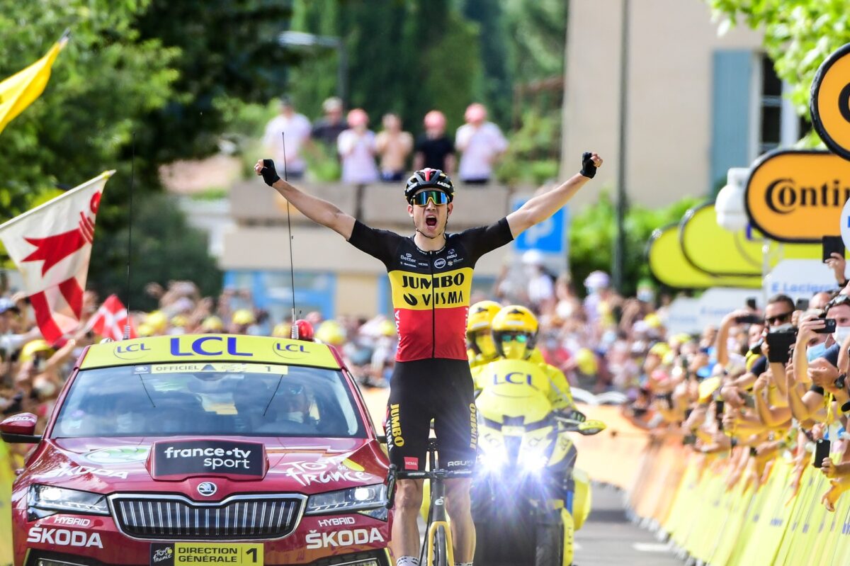 Wout Van Aert vince l'undicesima tappa del Tour de France 2021 (foto ASO)