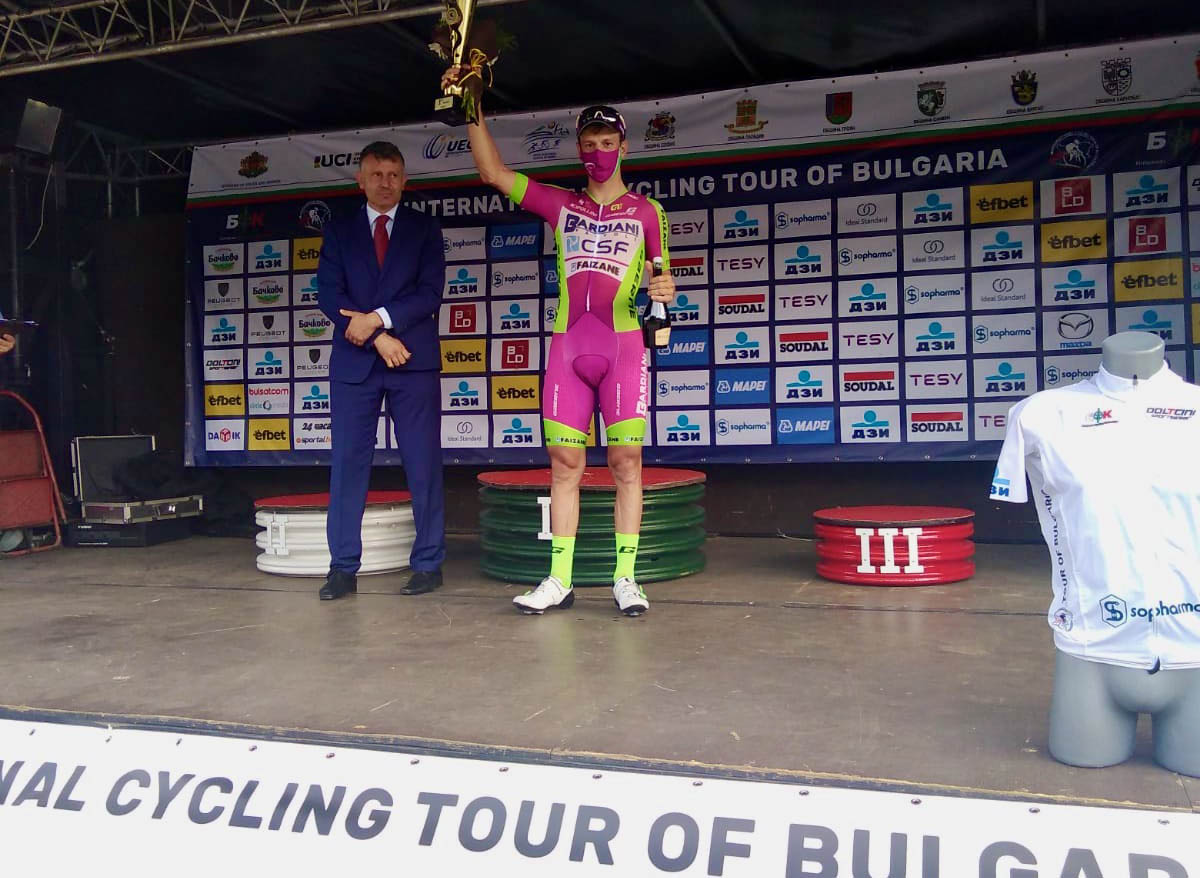 Giovanni Lonardi vincitore della prima tappa del Tour of Bulgaria 2021