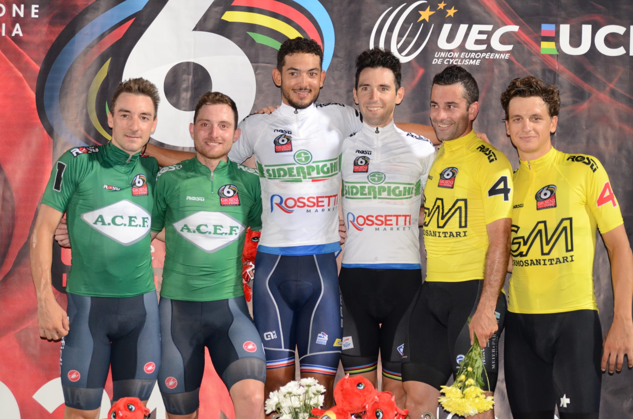 Il podio finale della 6 Giorni delle Rose di Fiorenzuola 2021