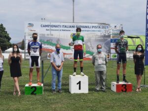 Il podio del Campionato Italiano Inseguimento Allievi